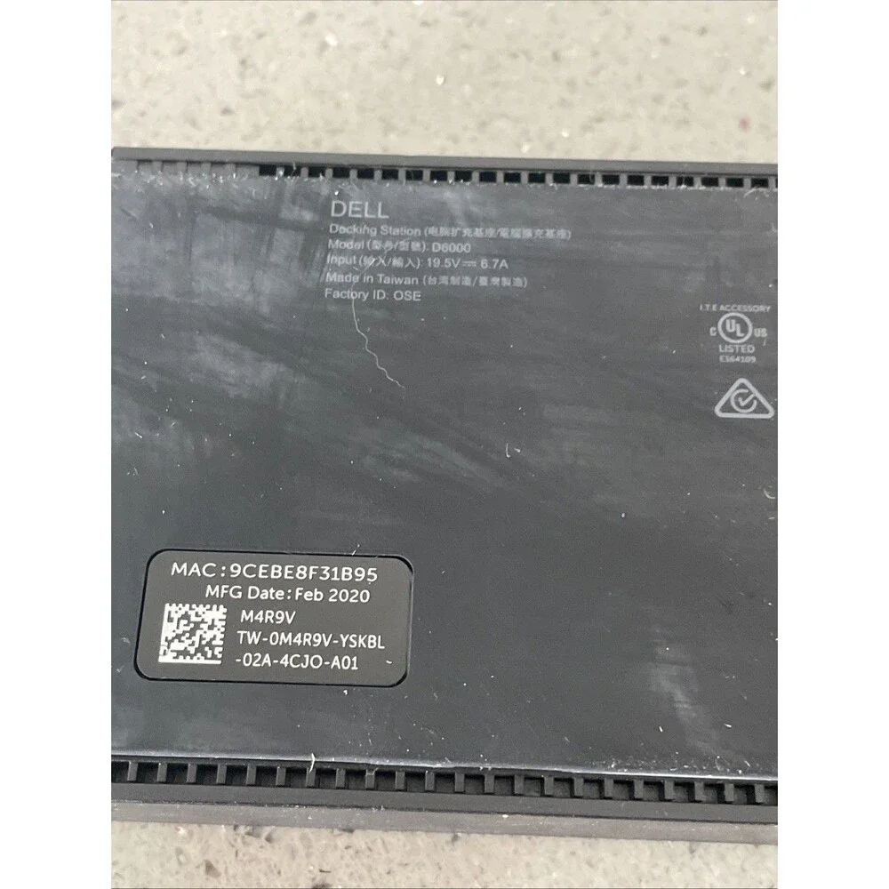 Dell D6000S USB-C Performance Docking Station UnTested